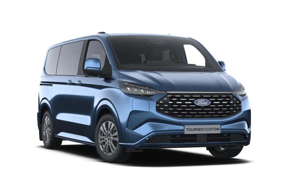 Vue frontale du nouveau Tourneo Custom.