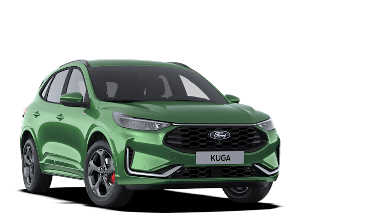 Ford Kuga vert, vue de trois quarts avant