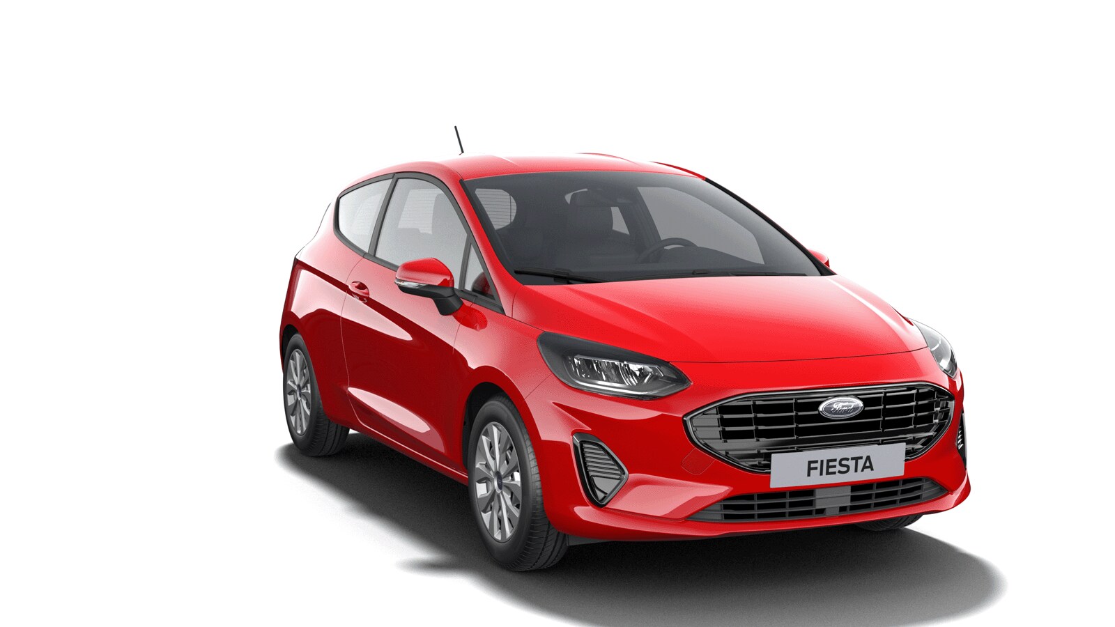 Ford Fiesta Cool & Connect couleur rouge, vue de face aux trois quarts