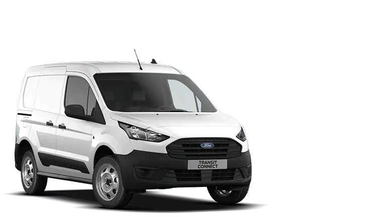 Ford Tourneo Connect blanc, vue de trois quarts avant
