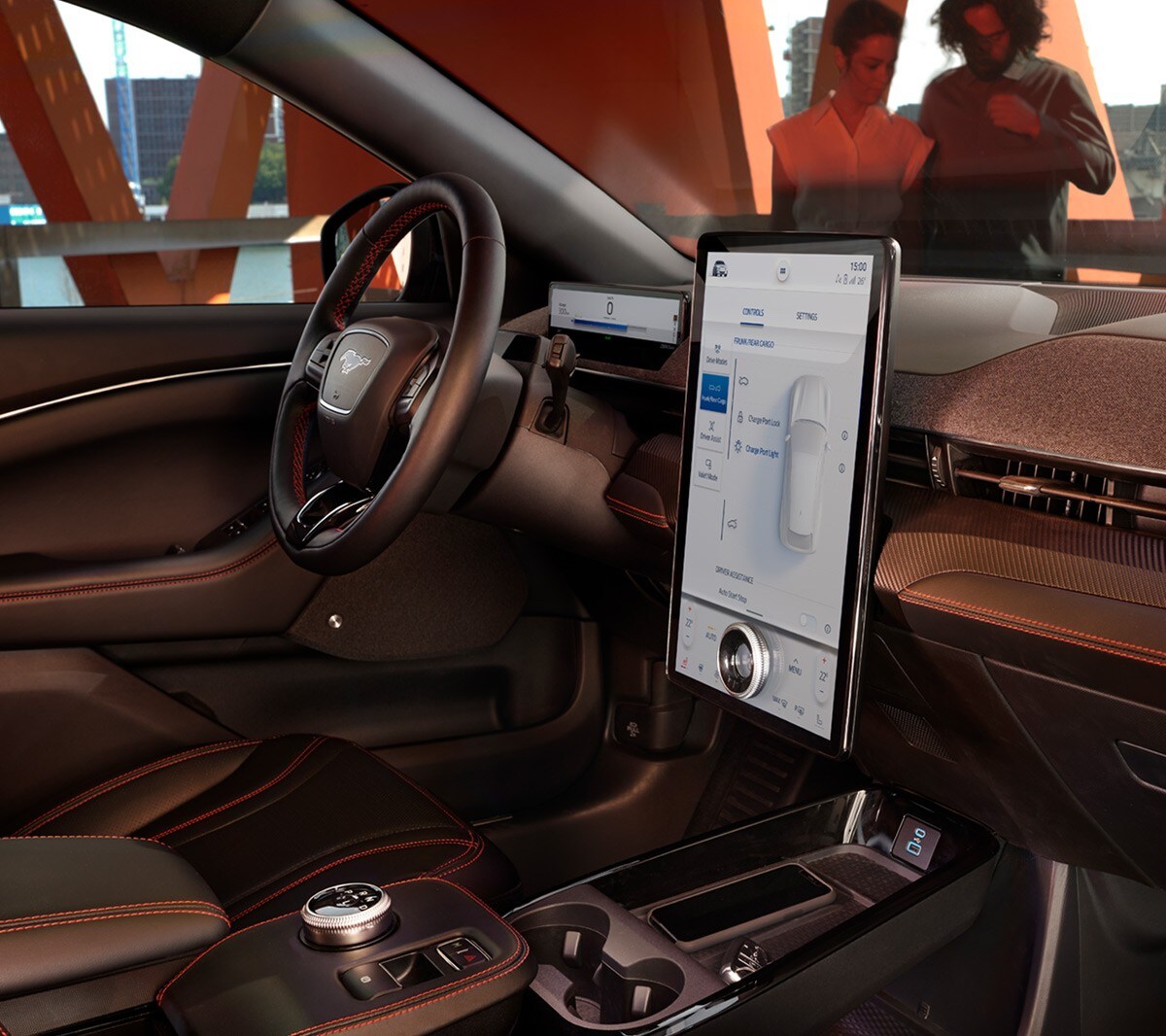 Ford Mustang Mach-E. Vue détaillée de l’écran tactile Ford SYNC 4