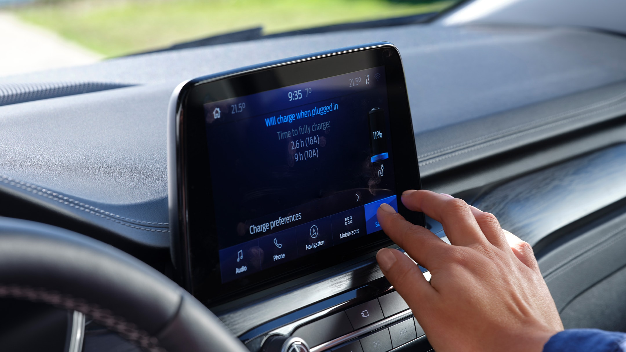 Ford Kuga. Vue détaillée de l’écran tactile avec Ford SYNC 3