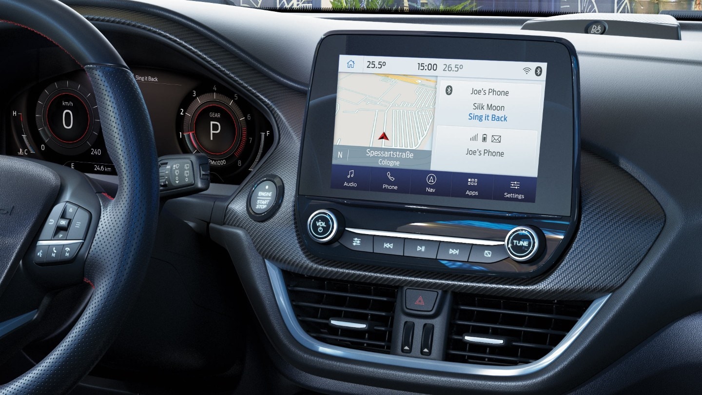 Vue détaillée de l’écran Ford SYNC 3.