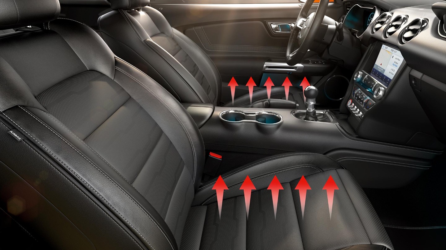 Les sièges chauffants de la Ford Mustang.