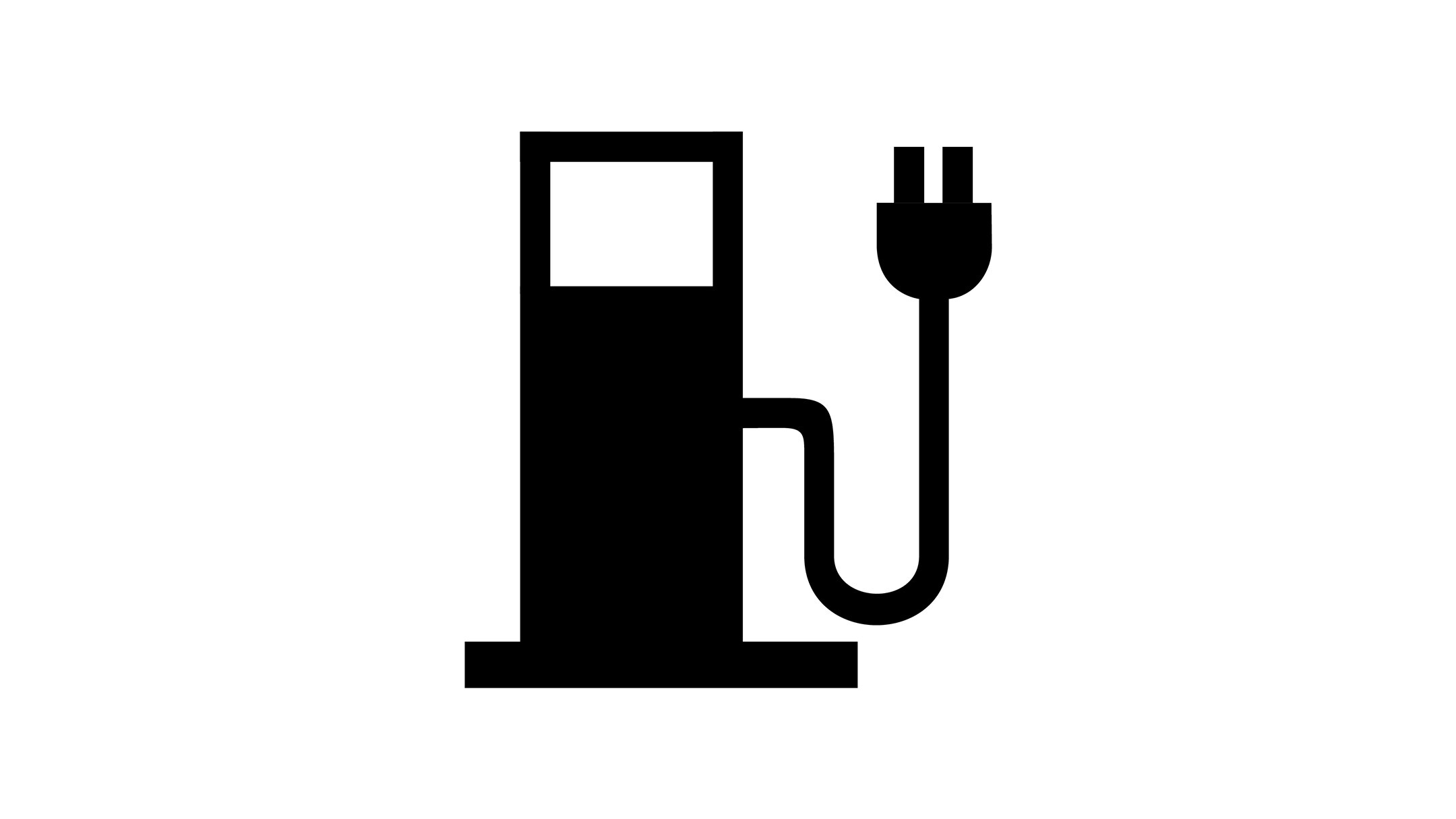 Symbole borne de recharge électrique