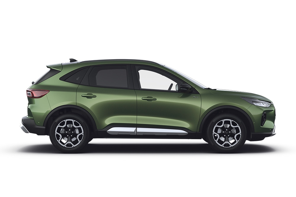 Ford Kuga vert, de la gamme de voitures familiales Ford.