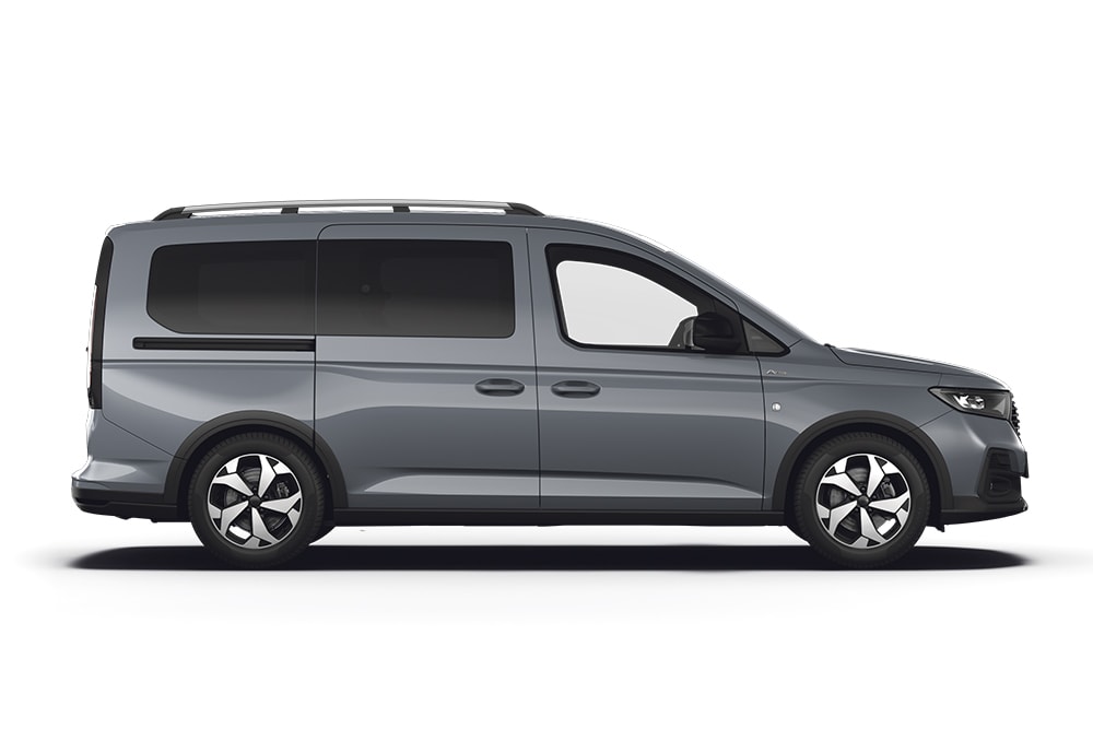 Ford Tourneo Connect gris, de la gamme de monospaces familiaux et minibus Ford.
