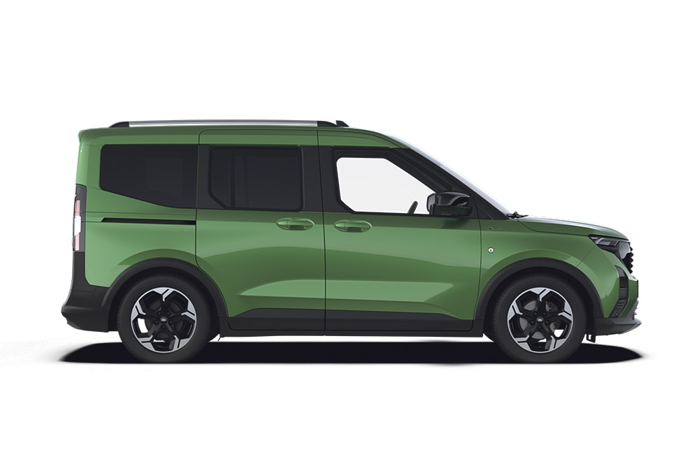 Ford Tourneo Courier vert, de la gamme de monospaces familiaux et minibus Ford.