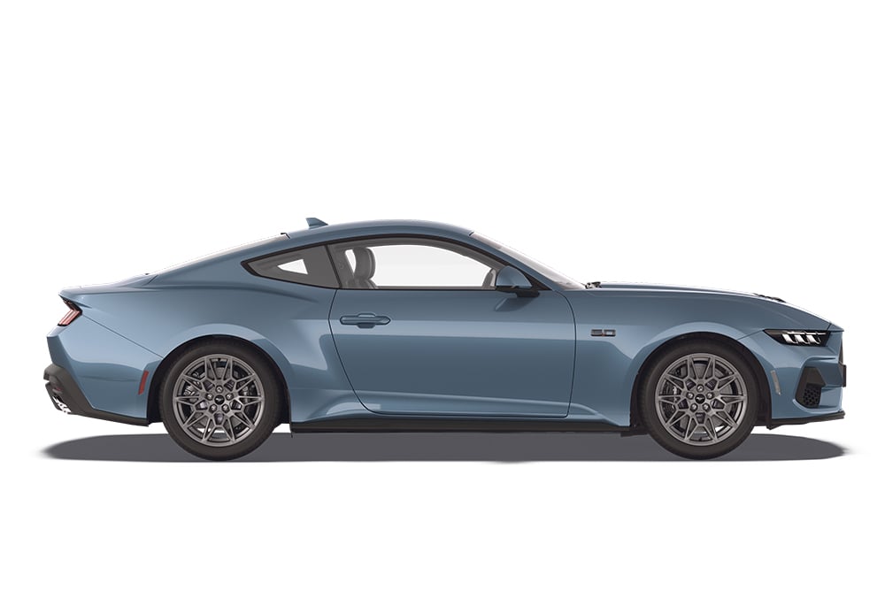 Ford Mustang Vapour blue, de la gamme de voitures Ford Performance.