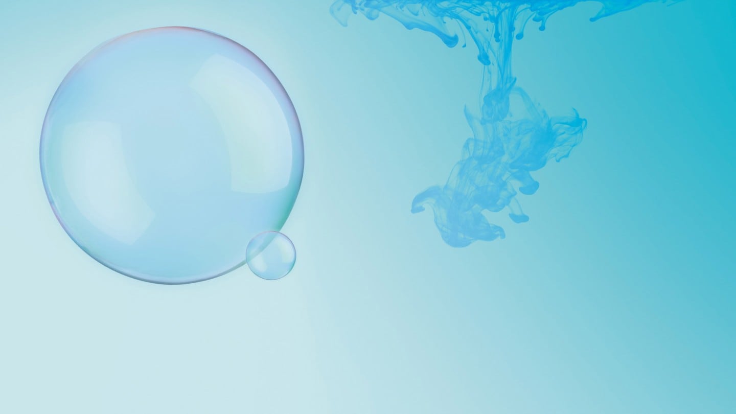 Illustration: bulle bleue symbolisant les faibles émissions