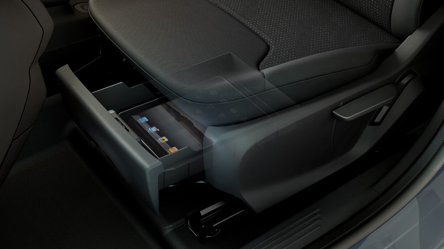 Ford Transit Courier, vue de l’intérieur, siège avec connecteurs mobiles en détail