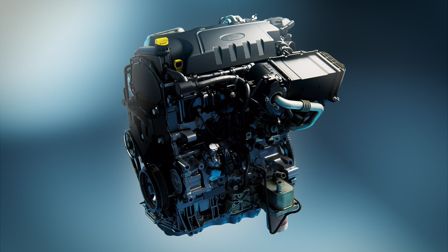 Ford Ranger, vue détaillée du moteur diesel Ford EcoBlue
