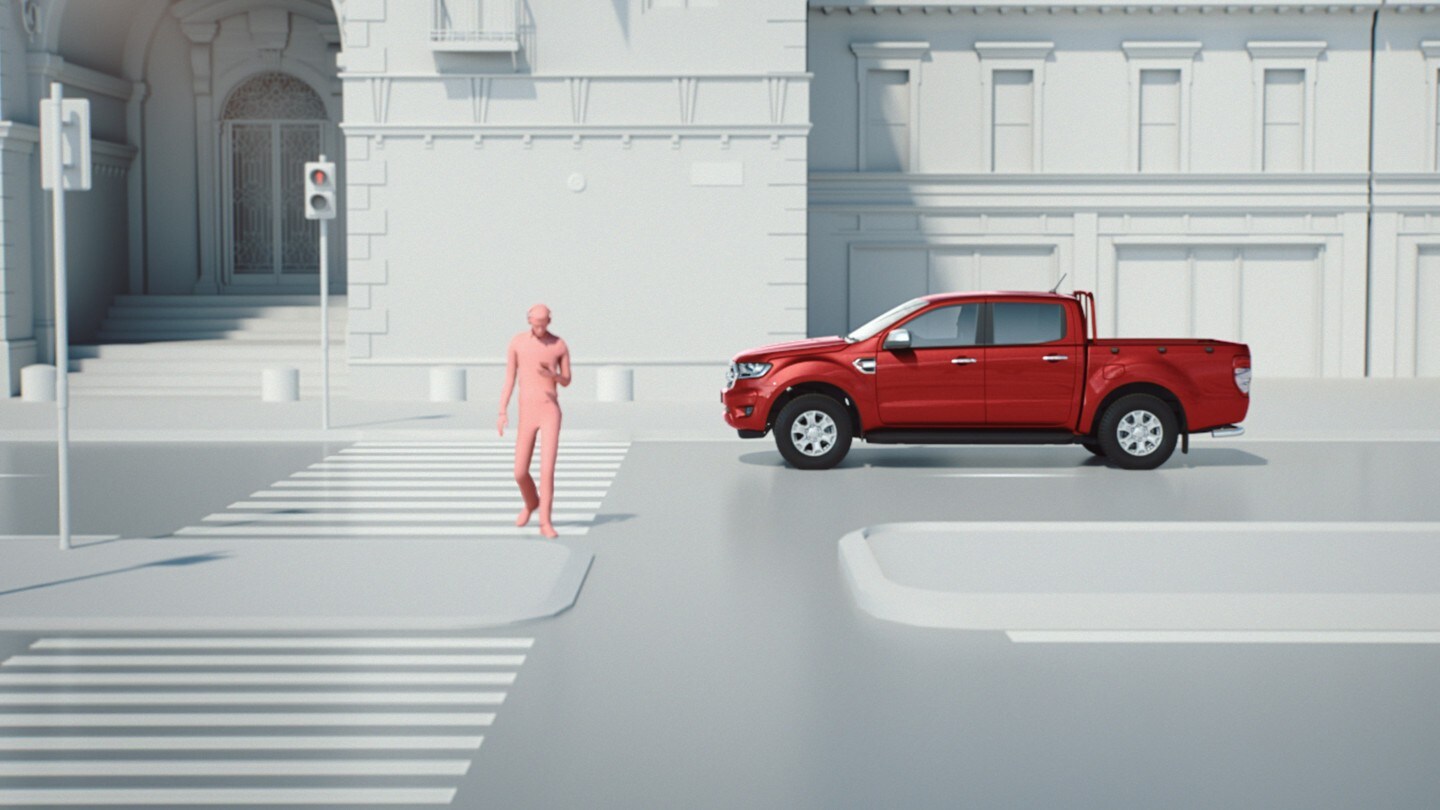 Ford Ranger, illustration de l’assistant précollision
