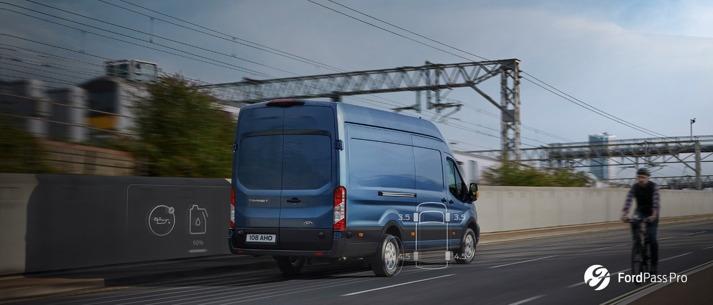 New Blue Ford Transit Van on the way
