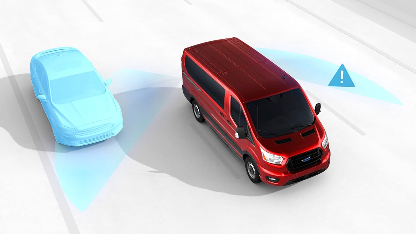 Ford E-Transit, illustration de la surveillance des angles morts