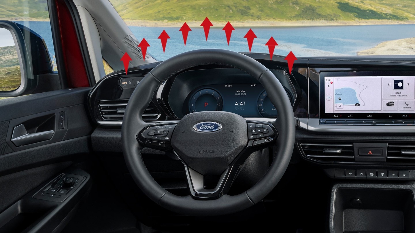 Ford Tourneo Connect, illustration du volant en détail