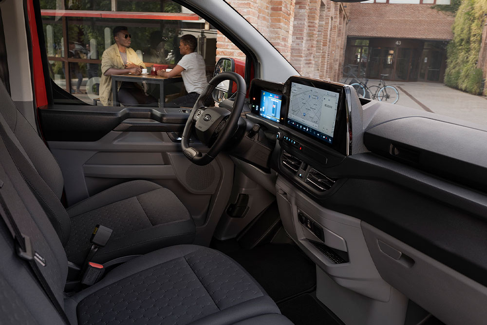 Tableau de bord du Ford Transit Custom.