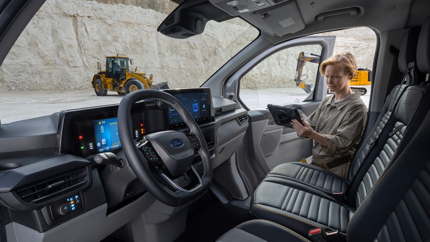 Vue intérieure d’un Ford Transit Custom Trail