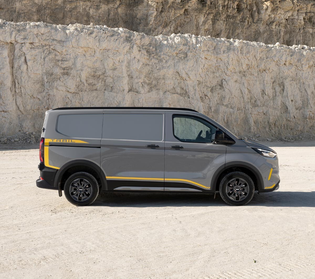 Profil latéral d’un Ford Transit Custom