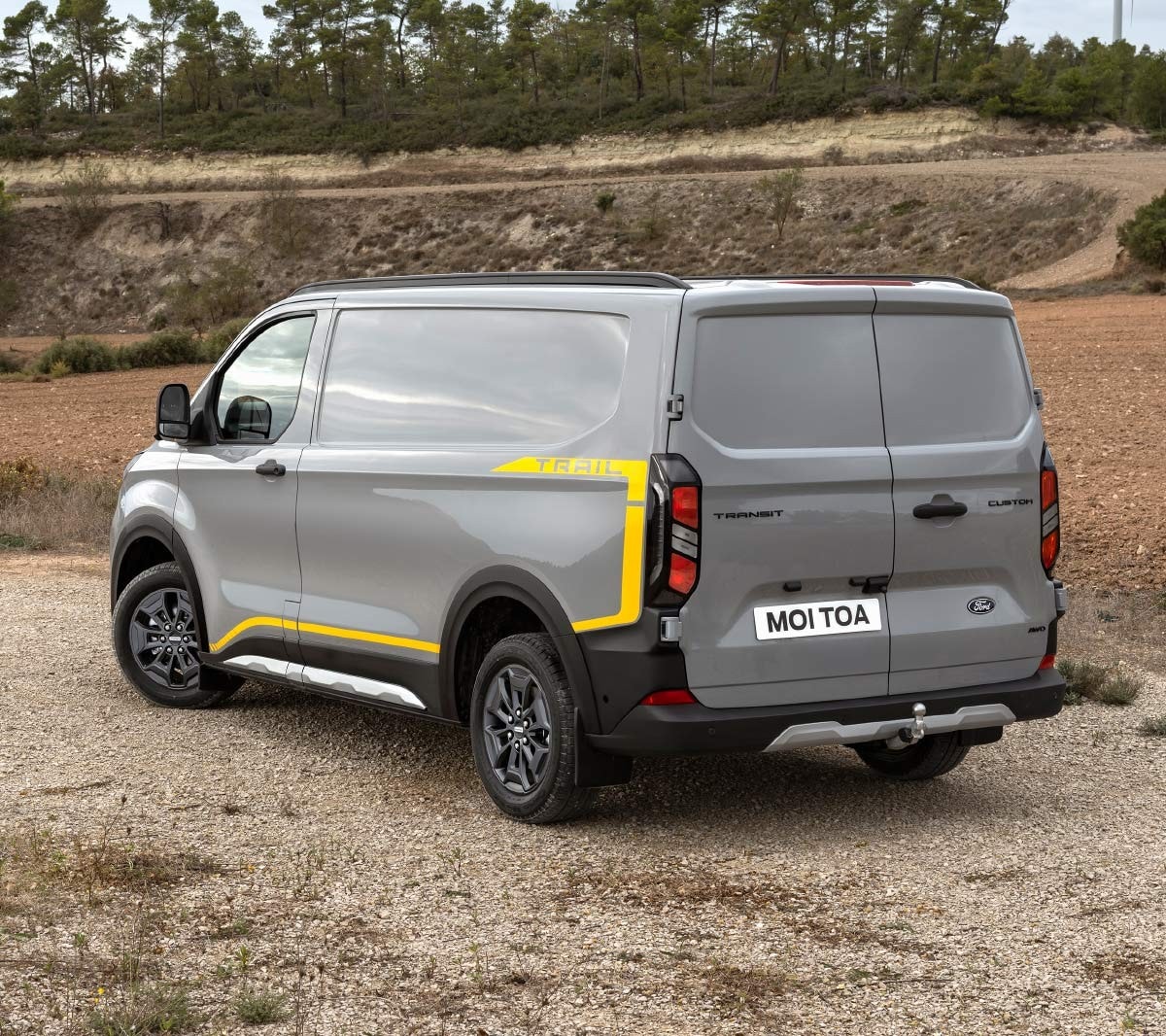 Profil latéral d’un Ford Transit Custom