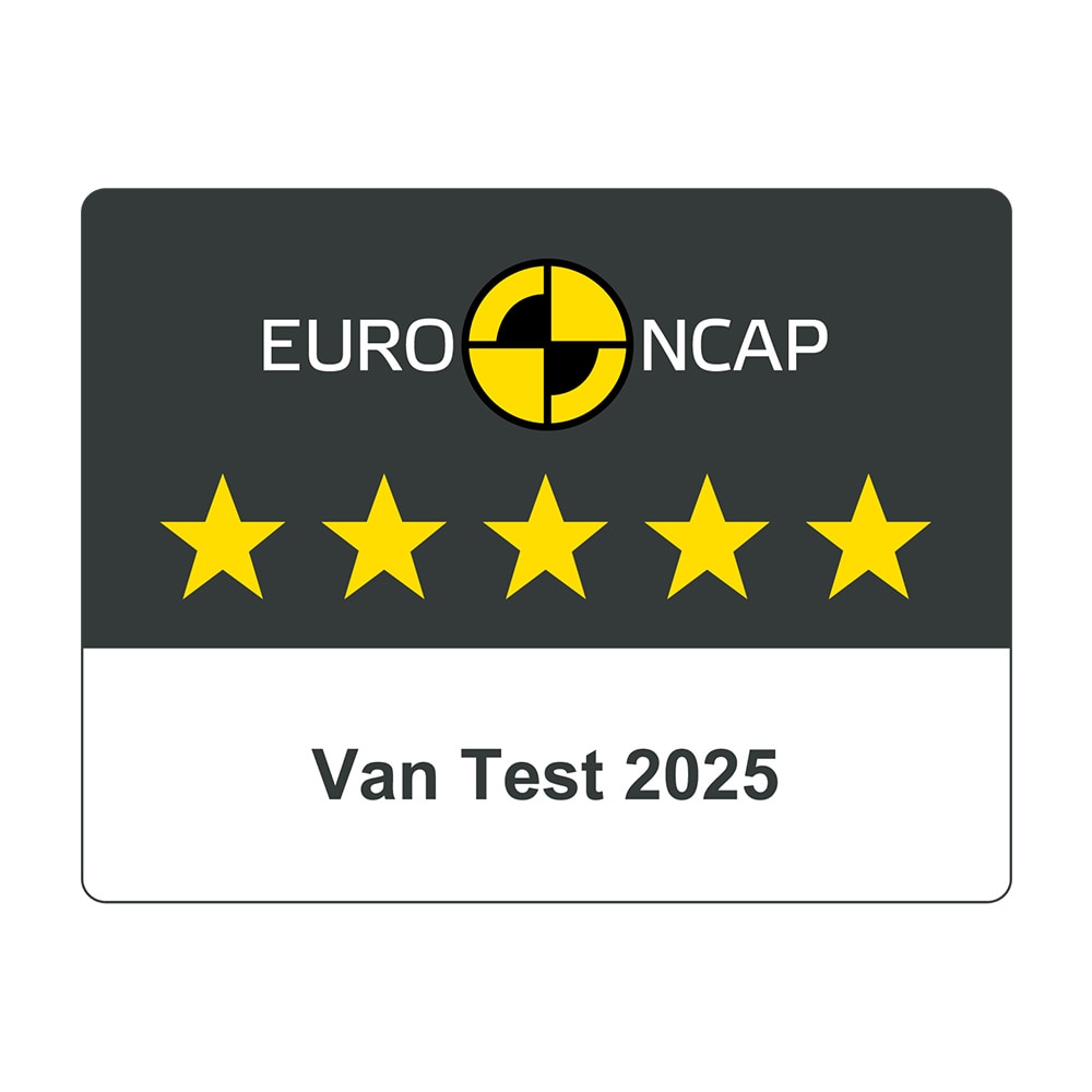 Badge de récompense NCAP cinq étoiles pour la sécurité des fourgons utilitaires.