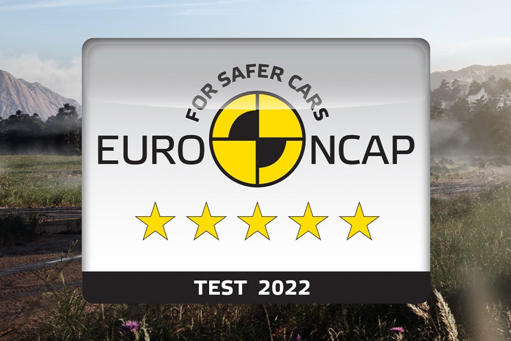 Classement 5 étoiles au test de sécurité Euro NCAP pour le Ford Ranger, testé en 2022.
