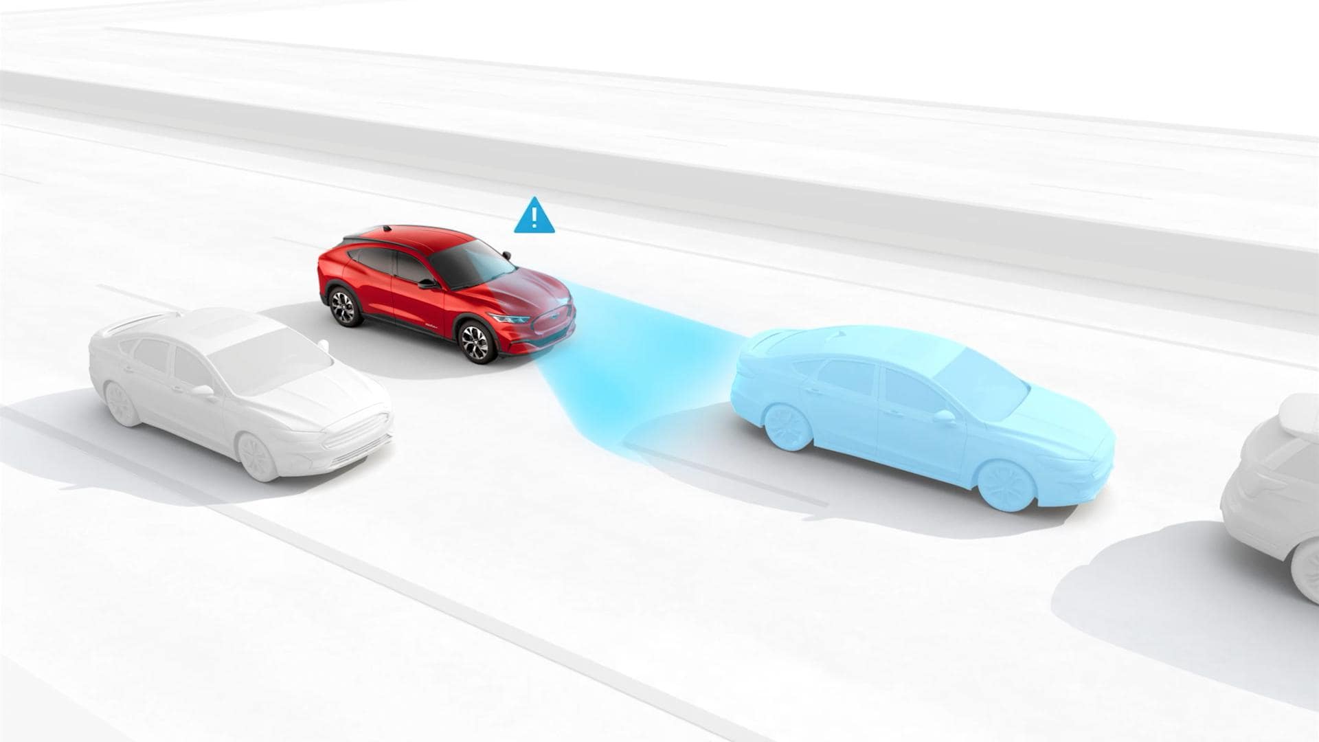 Schéma illustrant le système d'alerte du conducteur sur un véhicule Ford.