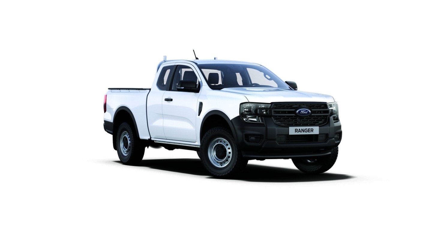 All-New Ranger XL in frozen white 3/4 front view