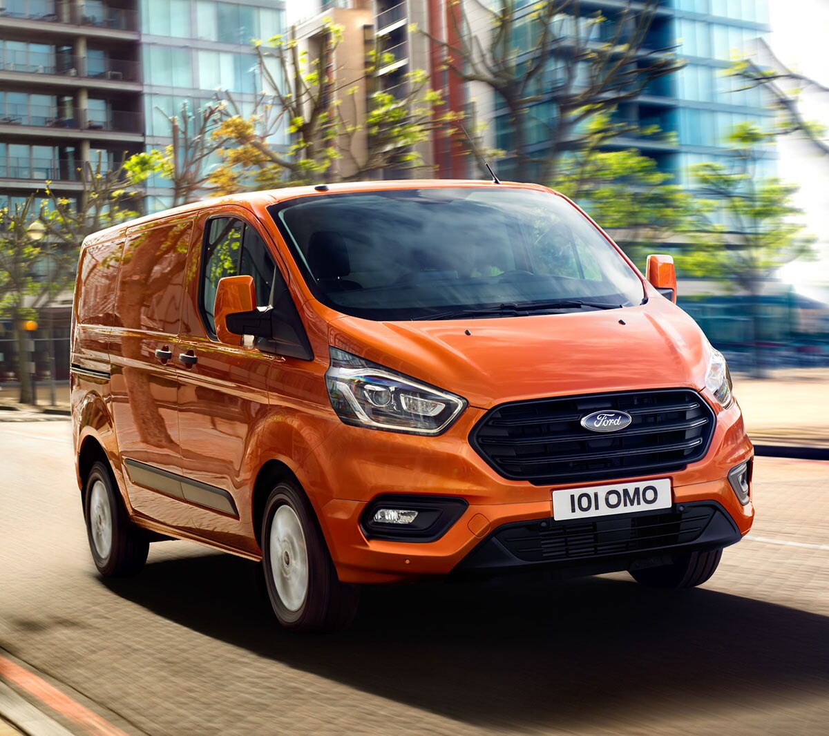 Transit Custom en orange