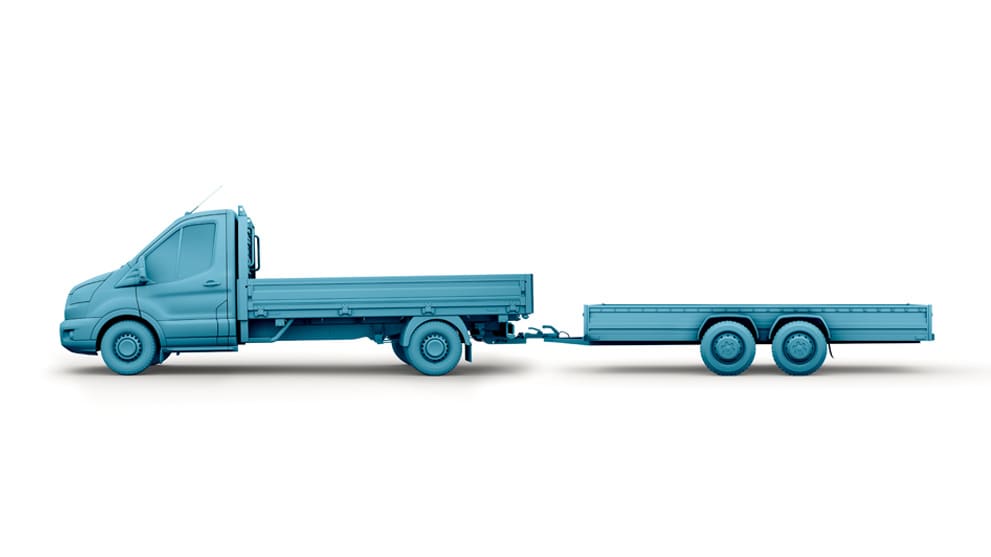 Ford Transit Châssis cabine, illustration de la stabilisation de remorque