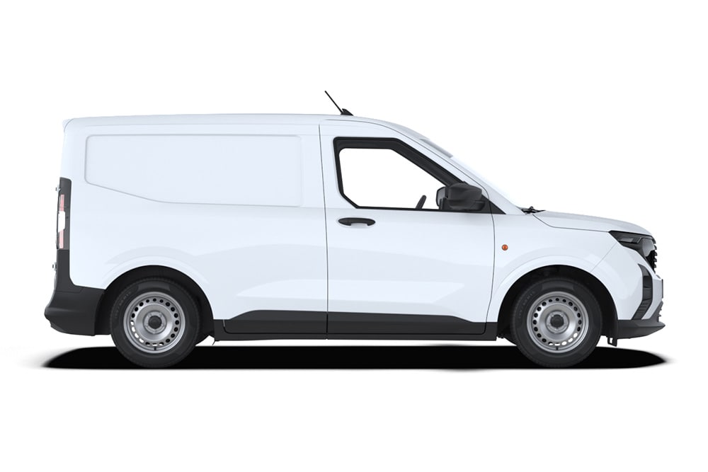 Ford Transit Courier Fourgon couleur blanche, vue latérale