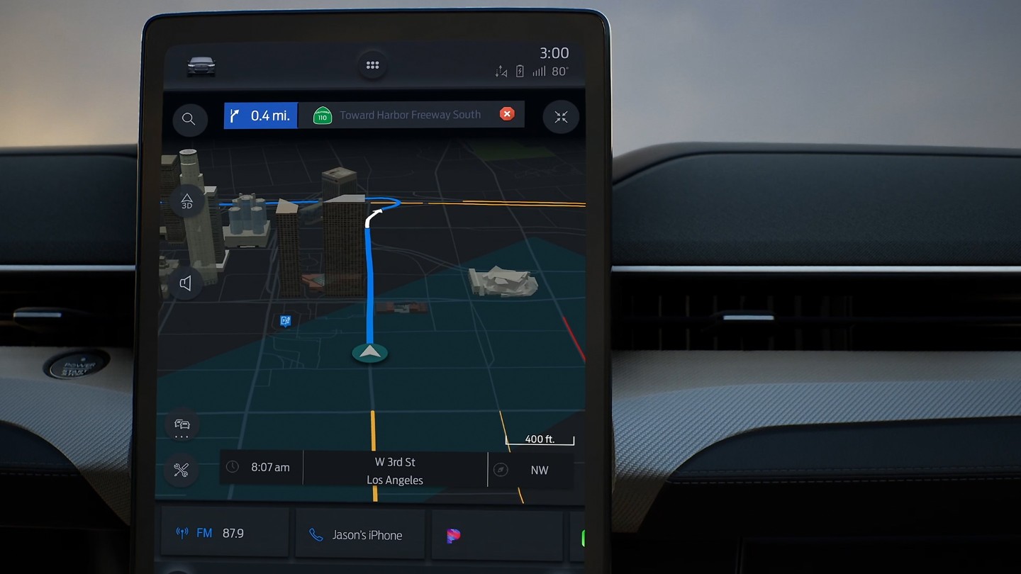 Navigation sur l’écran tactile Ford SYNC 4