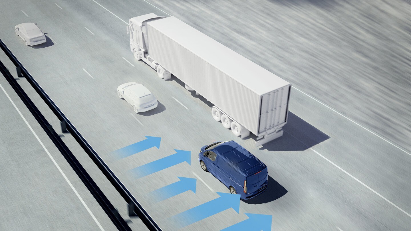 Ford Transit Custom, illustration du stabilisateur de vent latéral